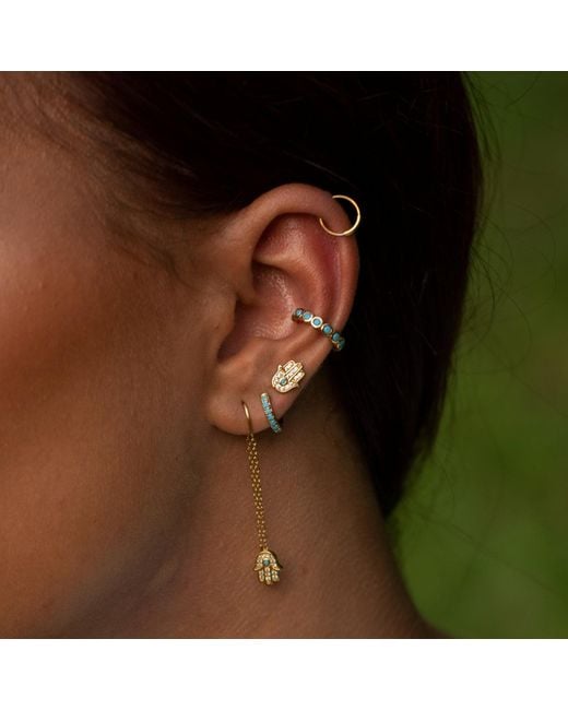 Scream Pretty Metallic Fatima Hand Threader Earrings