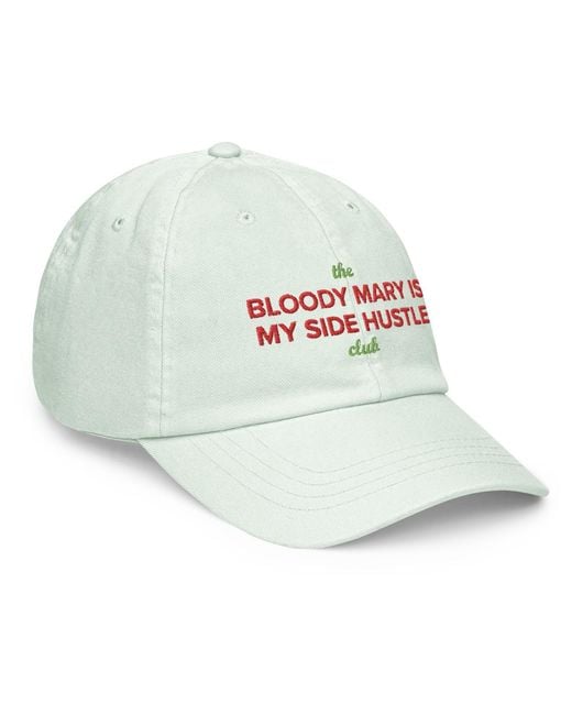 Anchor and Crew White Pastel Mint Bloody Mary Is My Side Hustle Club Chino Embroidered Cap