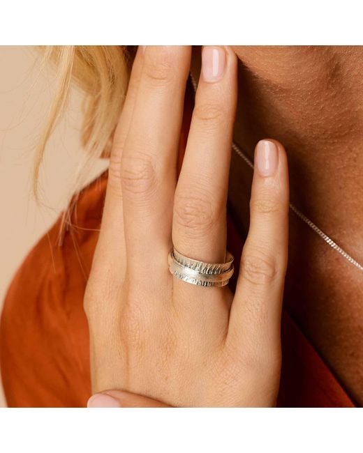 Charlotte's Web Jewellery White Nature Gratitude Spinning Ring