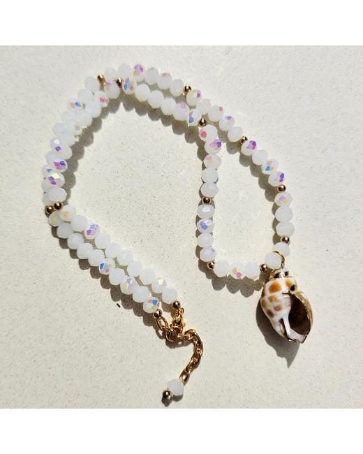 OhSun Metallic Belize Shell Necklace