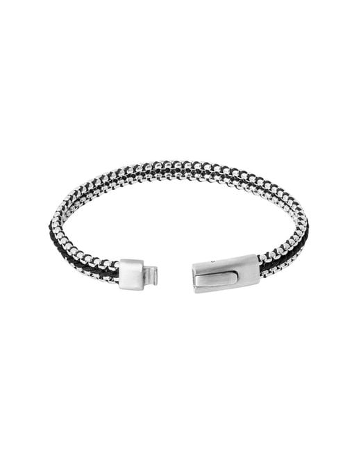 Tateossian Metallic Tris Button Bracelet for men
