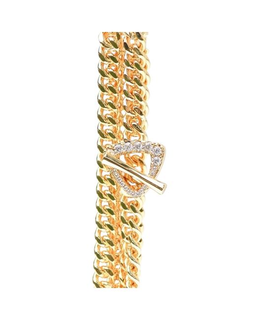 Native Gem Metallic Triomphe Necklace- 14K Plate