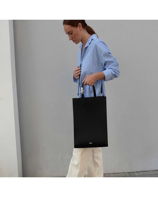 Absurde Black Big Stop Tote Bag for men