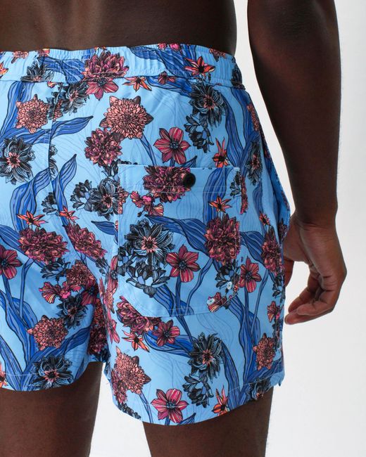 Lords of Harlech Blue Quack Ocean Floral for men