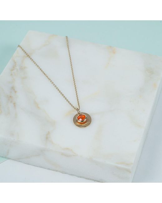 Auree Jewellery Metallic Bali 9ct Gold July Birthstone Necklace Carnelian