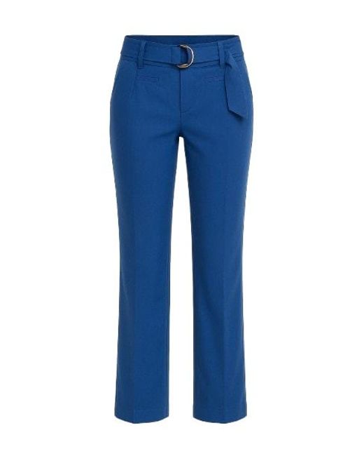Conquista Blue Seamed Pants With Belt