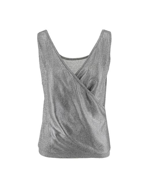 Silvia Serban Gray Reversible Jersey Top