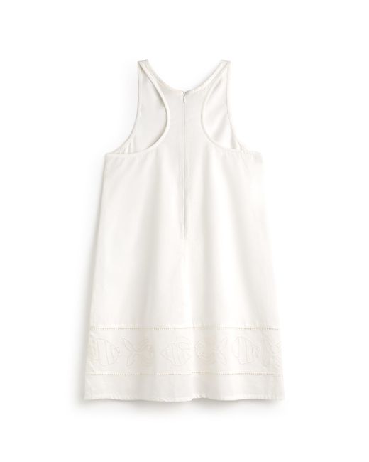 Thinking Mu White Short Embroidered Dress Aniela