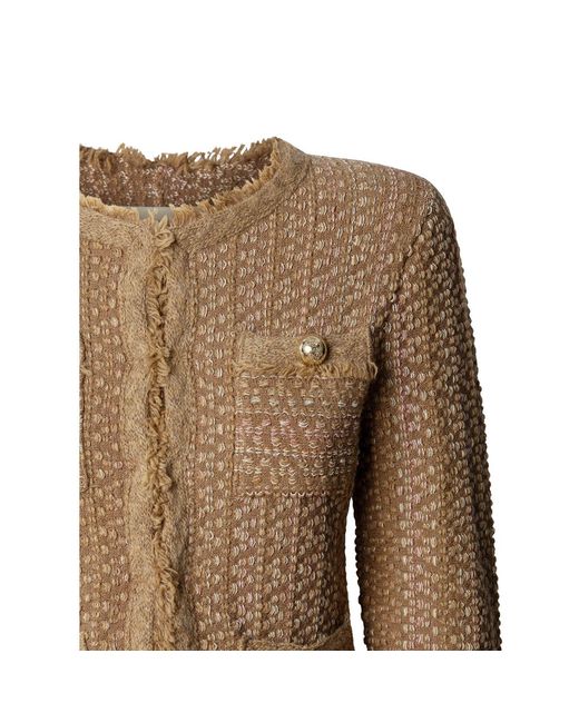 The Extreme Collection Brown Neutrals Camel Tweed-Style Jacket Bryony