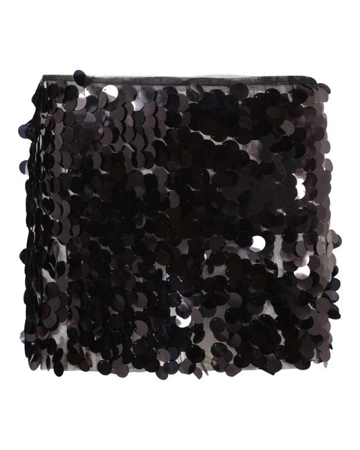 Belle -et-BonBon Black Naomi Sequin Shimmer Micro Skirt