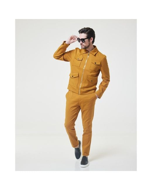 DAVID WEJ Yellow Ashford Trucker Set for men
