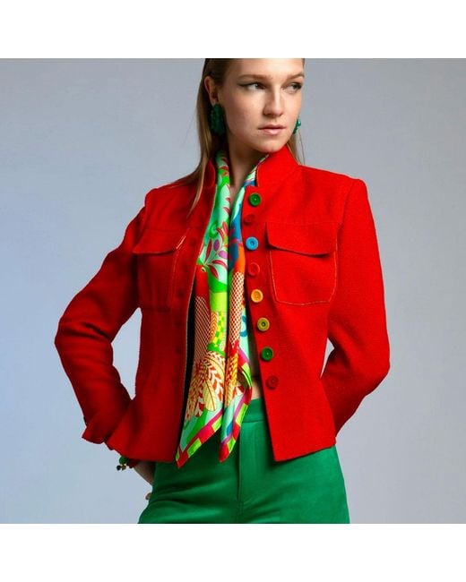 Beatrice von Tresckow Red Tessie Cotton Jacket