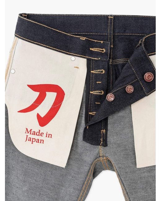 Din & Deen Blue Slim Fit Selvedge Denim Jeans Katana Collection for men