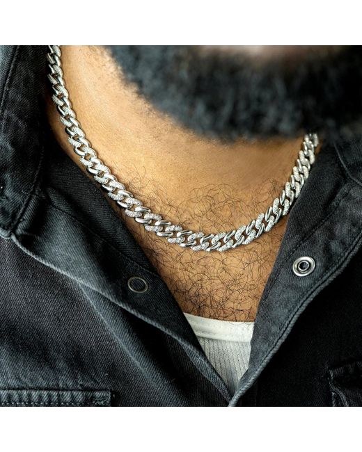 Men's Diamond Curb Link Necklace
