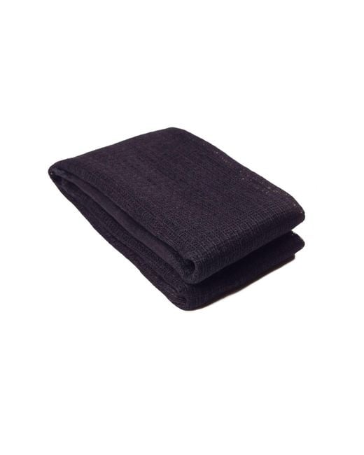 Heritagemoda Blue Handmade Dark Linen Scarf for men