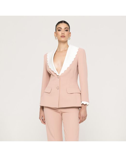 Nissa Pink High-Rise Straight Pants