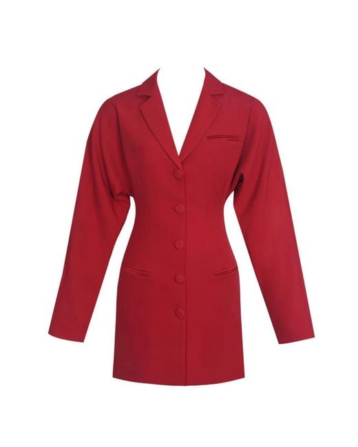 Miss Circle New York Red Blythe Cherry Batwing Blazer Mini Dress