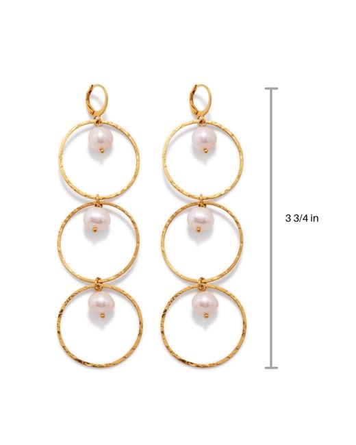 Jaredjamin White Pearl Lindy Dangle Earrings