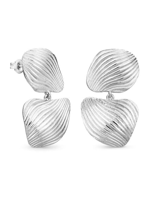 Joidart White Double-Plated Earrings Onaria