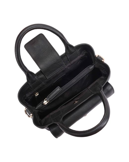 Paul Costelloe Black Navarre Leather Crossbody Bag