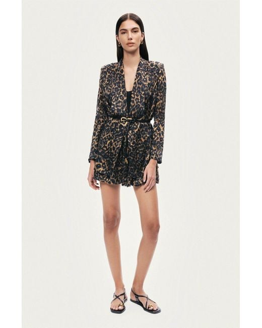 Nocturne Black Printed-Mini Shorts