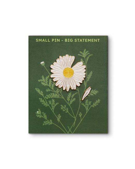 Make Heads Turn Metallic Enamel Pin Daisy