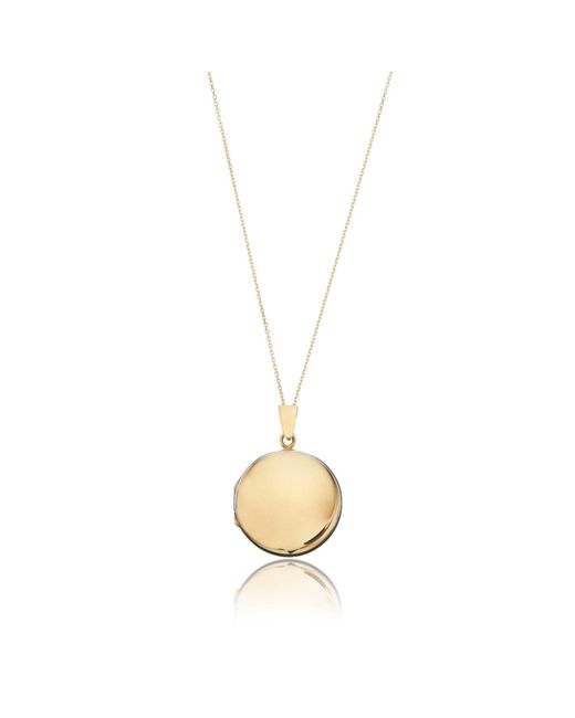 Lily & Roo Large Solid Gold Round Locket Necklace in Metallic Save 18