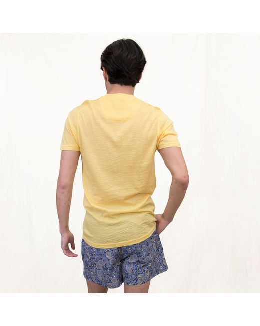 Lords of Harlech Blue Quack Pow Paisley Swim Short for men