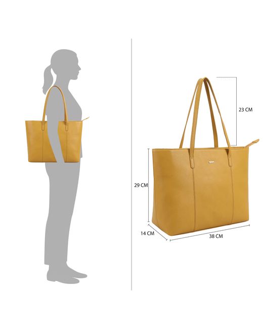 Paul Costelloe Yellow Victoria Tote Bag