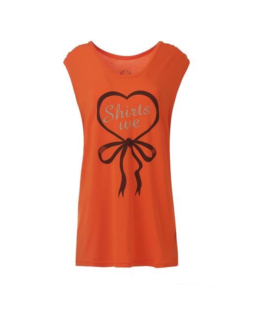 Conquista Orange Oversize Print Tee