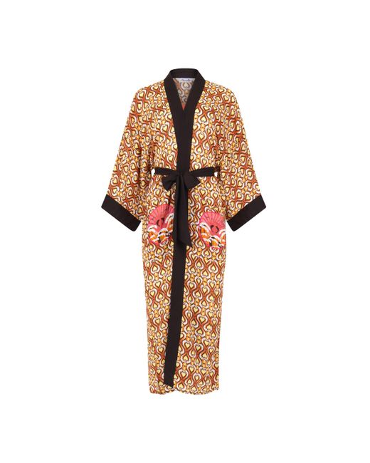 Henelle Multicolor Surfrider Sunset Kimono