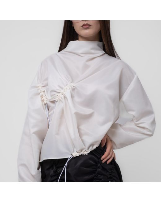 Enxhaline White Chenoa Parachute Off- Shirt