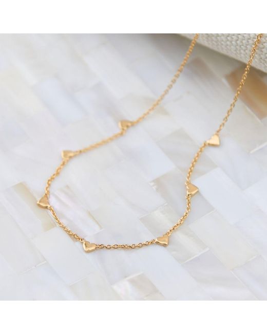 Auree Jewellery Metallic Verona Vermeil Multi Heart Necklace