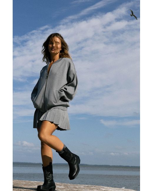 SALANIDA Gray Onda 100% Merino Bomber Jacket Light