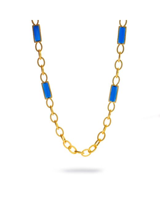 Ebru Jewelry Metallic Versatile Glow Cat Eye Long Necklace