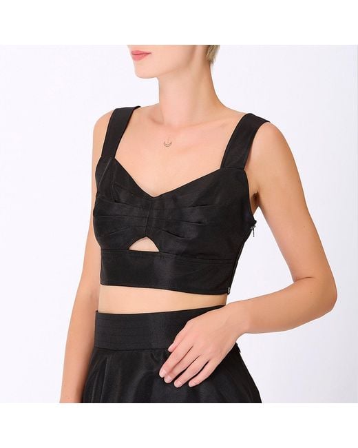 Smart and Joy Blue Taffeta Top- Bra
