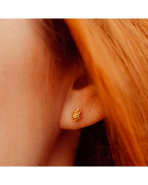 Lee Renee Metallic Baby Pine Cone Earrings