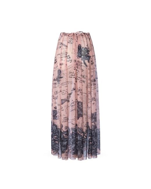Rodasoleil Smart Swimwear Pink Neutrals Tan-Through Mesh Lightweight Beach Skirt Nude Body-Art
