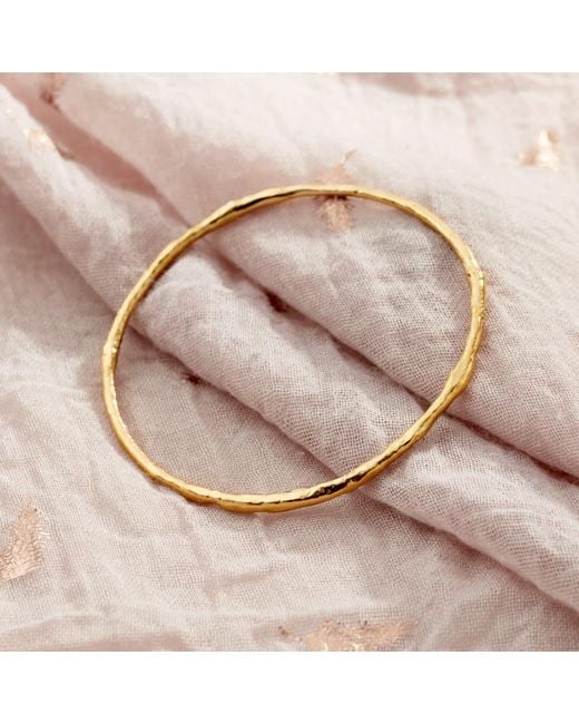 Posh Totty Designs Metallic Gold Plated Molten Bangle