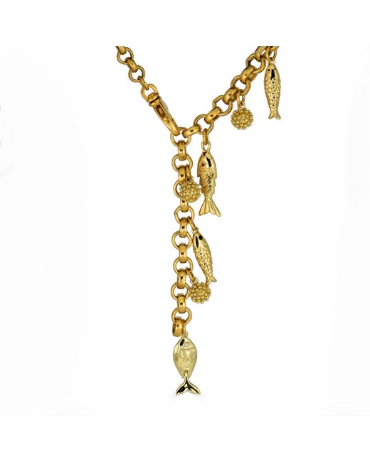 Loni Paul Jewelry Metallic Fish Charm Convertible Necklace