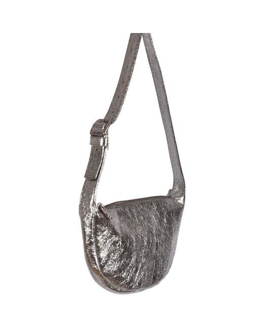 Owen Barry Gray Leather Sling Bag