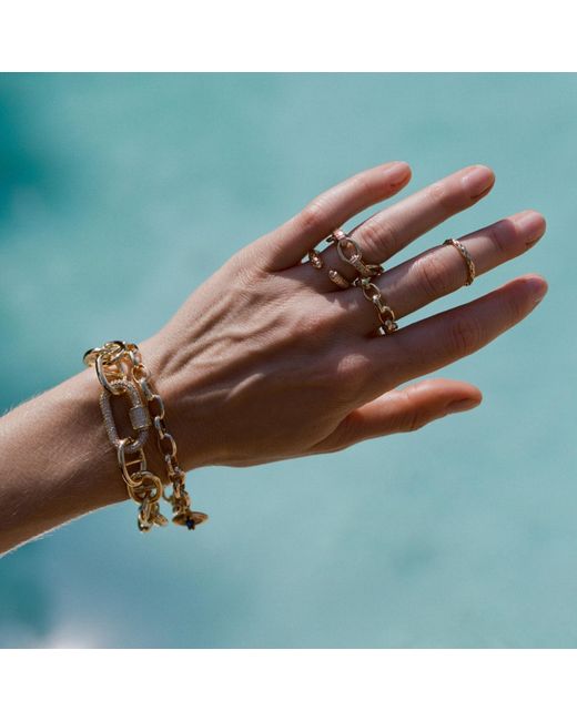 Alexie of Athens Metallic Byzantine Etched Rope 2 Ring Set