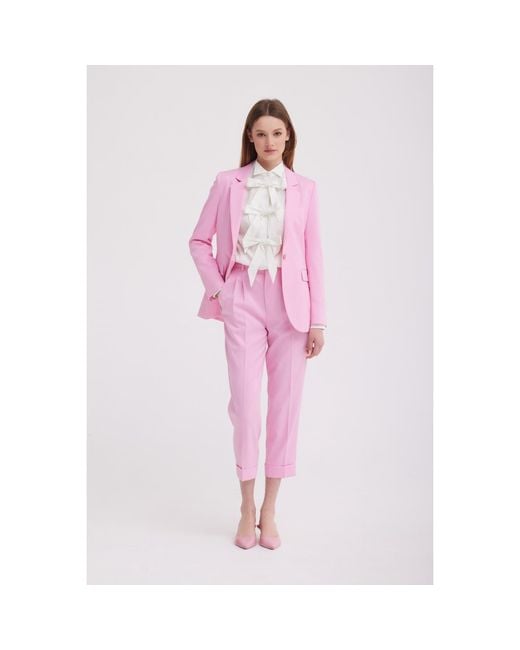 Georgette Pink Peony Tailored Blazer
