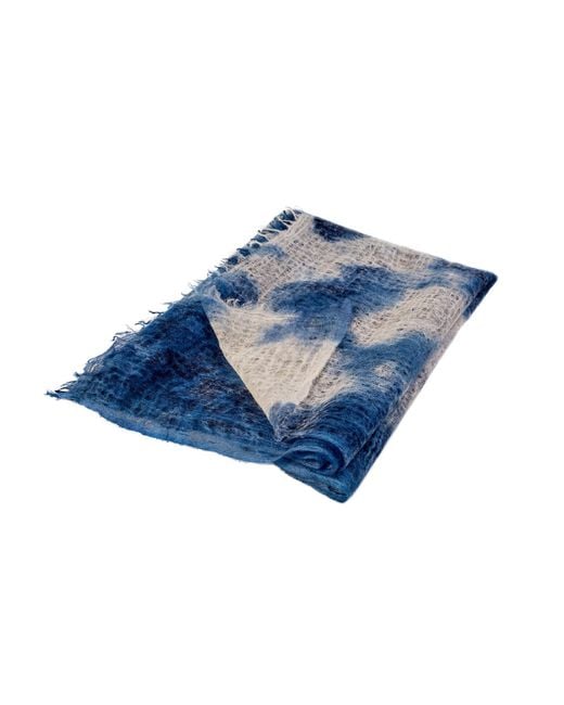 Vanilla&Chocolate Textured Scarf Blueberry Variegated