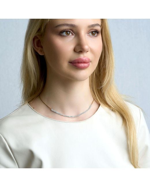 Corina Mardari Jewelry Metallic Aquamarine-Filled Adjustable Necklace