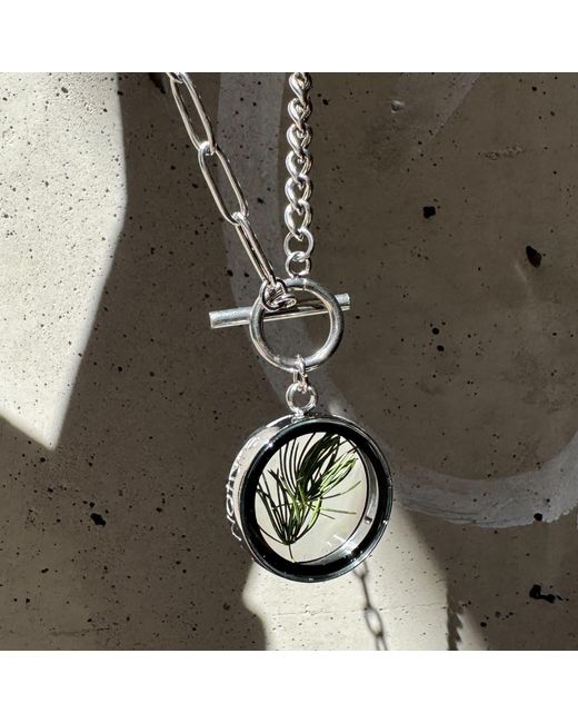 My Little Nature Metallic Handcrafted Pine Needles Charm Necklace