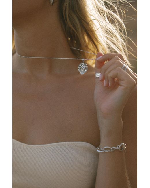 Aaria London Metallic Clio Lion Necklace