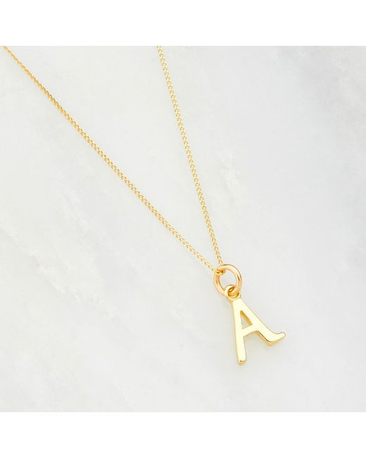 Lily & Roo Metallic Solid Curve Initial Letter Necklace