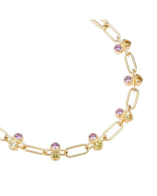 Arte Madrid Metallic Toggle Kaleidoscopic Link Necklace & Bracelet
