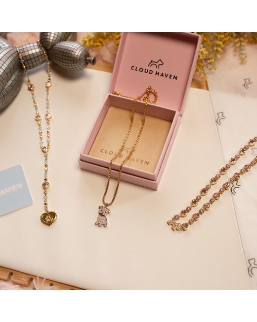 Cloud Haven Metallic Mini Cz Pit Bull Pendant Necklace